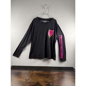 Fresh Laundry Trust No One Savage Long Sleeve Shirt Black Pink 2XL Streetwear